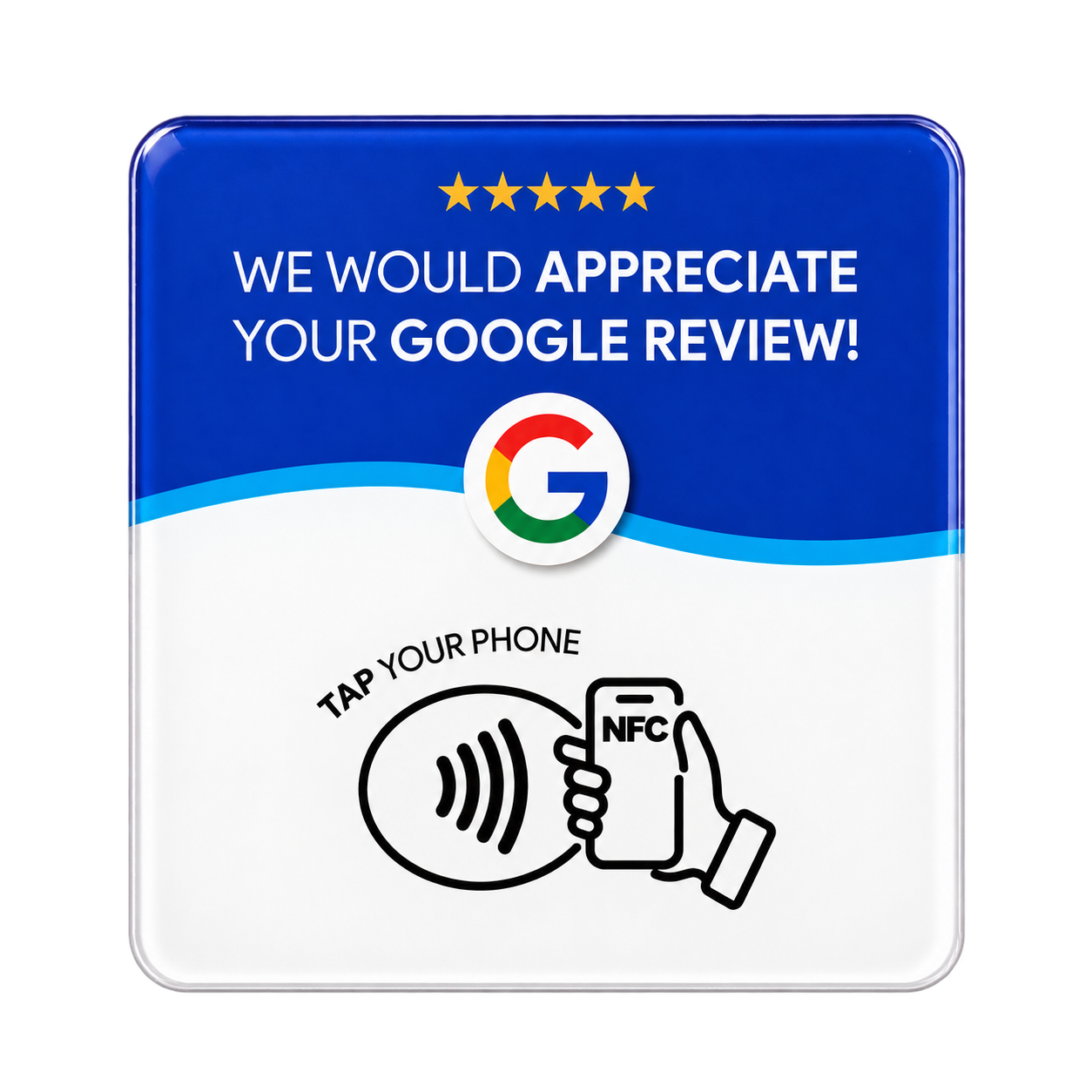 Google review NFC tap card